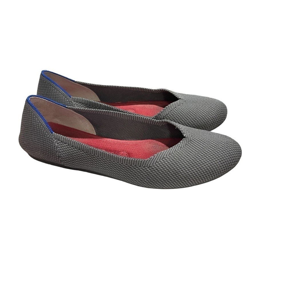 Rothy’s The Flat Slip On Ballet Shoes Gray Textile Size 8.5 Women’s - Picture 2 of 12